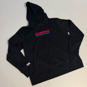 Costco Wholesale logo Black Hoodie embroidered Kirkland Signature brand Medium